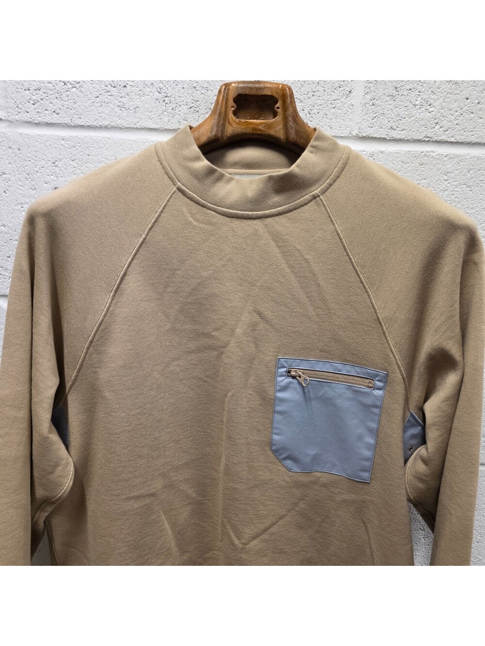 John Elliott Cotton Fleece High Neck sweater Pullover Sweatshirt 2 M 22x26